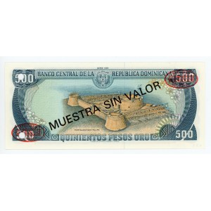 Dominican Republic 500 Pesos Oro 1991 Specimen