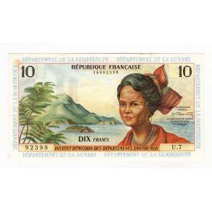 French Antilles 10 Francs 1964 (ND)