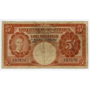 Jamaica 5 Shillings 1939