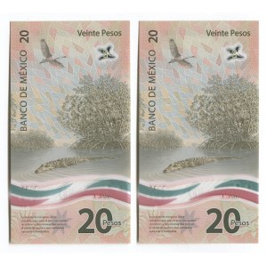 Mexico 2 x 20 Pesos 2021