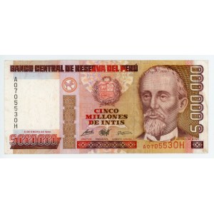 Peru 5000000 Intis 1990