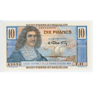 Saint Pierre & Miquelon 10 Francs 1950 - 1960 (ND)