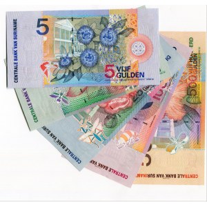 Suriname Lot of 5 Banknotes 2000