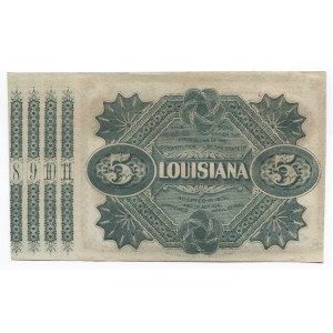 United States Bond of the State of Louisiana 5 Dollars 1870 - 1886 (ND)