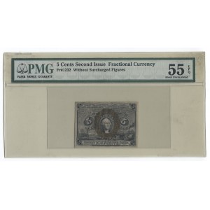 United States 5 Cents 1863 PMG 55 EPQ