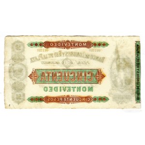 Uruguay 50 Pesos 1872
