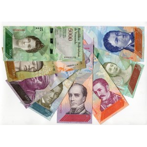 Venezuela Lot of 8 Banknotes 2012 - 2018