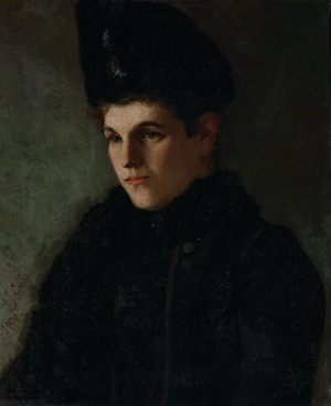 Johannes SCHLATTER, PORTRET KOBIETY, 1888