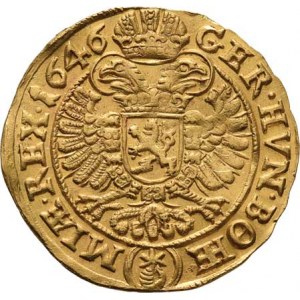 Ferdinand III., 1637 - 1657, 2 Dukát 1646, Praha-Wolker, J.20b, MKČ.1163, 6.915g,