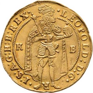 Leopold I., 1657 - 1705, Dukát 1693 KB, Kremnica, Nech.1043, Husz.1321,