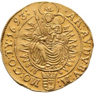 Leopold I., 1657 - 1705, Dukát 1693 KB, Kremnica, Nech.1043, Husz.1321,