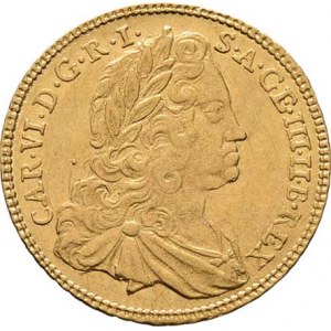 Karel VI., 1711 - 1740, Dukát 1740, Vídeň, Fr.375, M-A.240, 3.460g, nep.hr.,