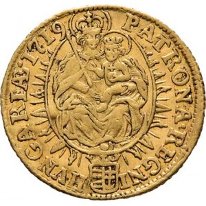 Karel VI., 1711 - 1740, Dukát 1719 KB, Kremnica, Hal.551, Husz.1585, 3.432g,