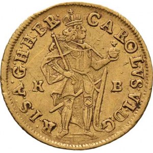 Karel VI., 1711 - 1740, Dukát 1723 KB, Kremnica, Hal.551, Husz.1585, 3.473g,