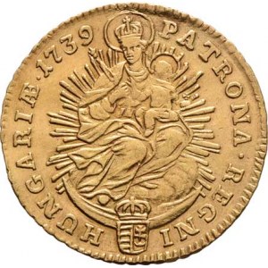 Karel VI., 1711 - 1740, Dukát 1739 KB, Kremnica, Hal.552, Husz.1586, M-A.239,
