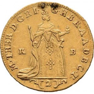 Marie Terezie, 1740 - 1780, 2 Dukát 1765 KB, Kremnica - bez značky mincmistra,