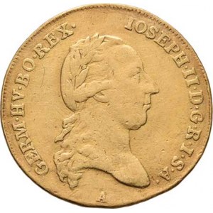 Josef II., ( 1765 - ) 1780 - 1790, 2 Dukát 1787 A, Vídeň, P.17, KM.2088, 6.764g, dr.hr.,