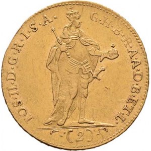 Josef II., ( 1765 - ) 1780 - 1790, 2 Dukát 1782 bz - s madonou, Kremnica, P.18, KM.397,