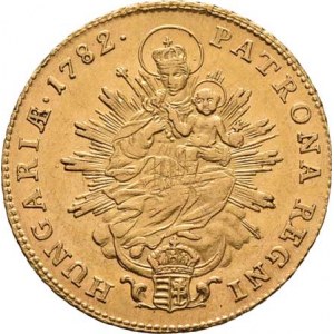 Josef II., ( 1765 - ) 1780 - 1790, 2 Dukát 1782 bz - s madonou, Kremnica, P.18, KM.397,