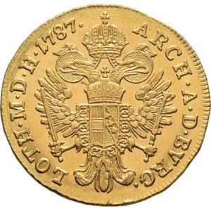Josef II., ( 1765 - ) 1780 - 1790, Dukát 1787 A, Vídeň, P.19, KM.2084, 3.475g, dr.hr.,