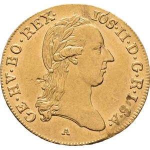 Josef II., ( 1765 - ) 1780 - 1790, Dukát 1787 A, Vídeň, P.19, KM.2084, 3.481g, nep.hr.,