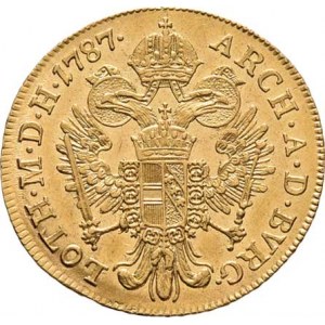 Josef II., ( 1765 - ) 1780 - 1790, Dukát 1787 A, Vídeň, P.19, KM.2084, 3.481g, nep.hr.,