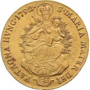 František II., 1792 - 1835, Dukát 1792 bz - s madonou, Kremnica, 3.465g, nep.hr.,