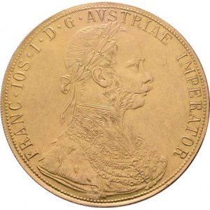 František Josef I., 1848 - 1916, 4 Dukát 1896 (pouze 49.000 ks), 12.677g, kontramarka