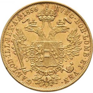 František Josef I., 1848 - 1916, Dukát 1856 A, 3.471g, nep.hr., nep.rysky, pěkná