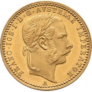 František Josef I., 1848 - 1916, Dukát 1866 A, 3.487g, nep.hr., nep.rysky, pěkná