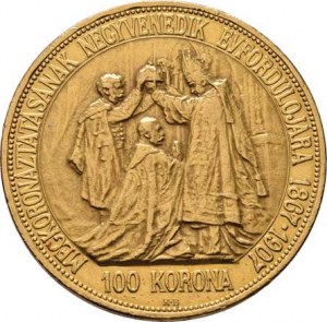 František Josef I., 1848 - 1916, 100 Koruna 1907 KB - jubilejní - původní ražba