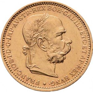 František Josef I., 1848 - 1916, 20 Koruna 1893, 6.767g, nep.hr., nep.rysky, pěkná