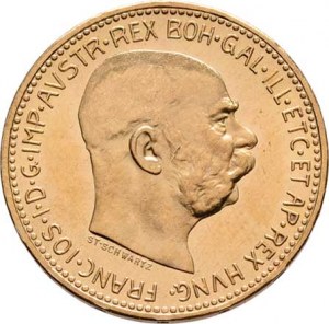 František Josef I., 1848 - 1916, 20 Koruna 1914 (pouze 82.000 ks), 6.774g, nep.hr.,
