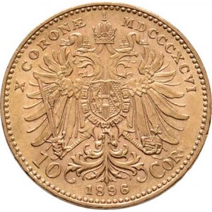 František Josef I., 1848 - 1916, 10 Koruna 1896, 3.381g, nep.hr., nep.rysky