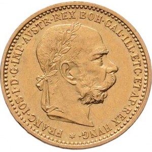 František Josef I., 1848 - 1916, 10 Koruna 1905, 3.375g, nep.hr., nep.rysky, pěkná