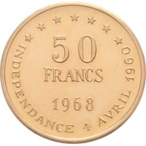 Senegal, republika, 1960 -, 50 Francs 1968 - 8 let nezávislosti, KM.3 (Au900),
