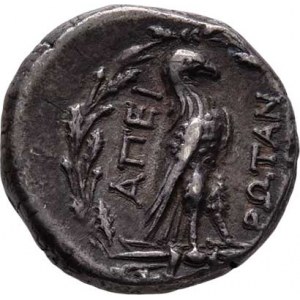 Epeiros, republika, 238 - 168 př.Kr., AR Drachma, hlava Dia zprava / sedící orel a 2-řádk.