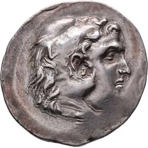 Makedonie, Alexandr III., 336 - 323 př.Kr., AR Tetradrachma posmrtná, zn.přilba - ELI, hlava