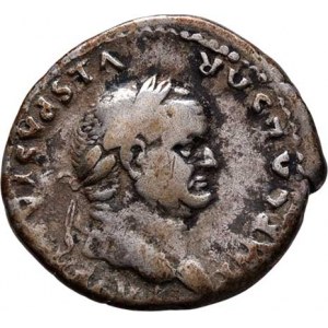 Vespasianus, 69 - 79, AR Denár, Rv:PON.MAX.TR.POT.COS.V., okřídlený