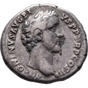 Antoninus Pius, 138 - 161, AR Denár, Rv:PROVIDENTIAE.DEORVM., okřídlený blesk,