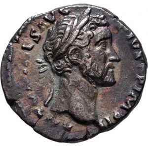 Antoninus Pius, 138 - 161, AR Denár, Rv:TR.POT.XX.COS.IIII., sedící Securitas,