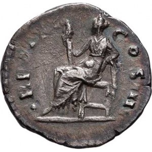 Antoninus Pius, 138 - 161, AR Denár, Rv:TR.POT.XX.COS.IIII., sedící Securitas,