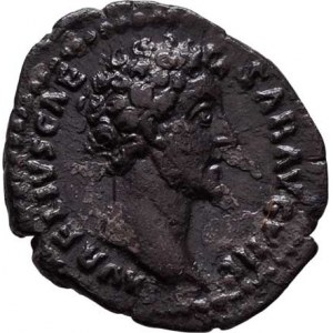 Marcus Aurelius, jako césar, 139 - 161, AR Denár, Rv:TR.POT.III.COS.II., stojící Minerva,