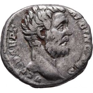 Clodius Albinus - jako césar 193 - 195, AR Denár, Rv:ROMAE.AETERNAE., sedící Roma, S.1630,