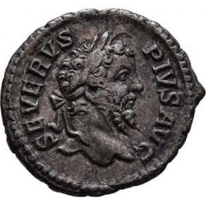 Septimius Severus, 193 - 211, AR Denár, Rv:P.M.TR.P.XVIII.COS.III.P.P., stojící