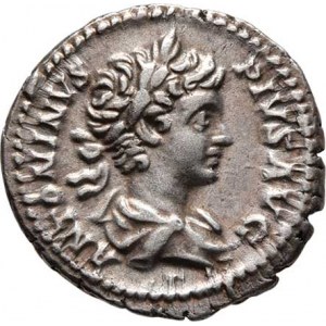 Caracalla, 198 - 217, AR Denár, Rv:RECTOR.ORBIS., stojící Sol, RIC.141,