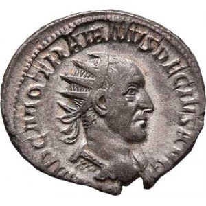 Traianus Decius, 249 - 251, AR Antoninianus, Rv:VICTORIA.AVG., Victoria zleva,