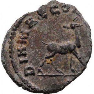 Gallienus, 253 - 268, AE Antoninianus, Rv:DIANAE.CONS.AVG., laň zprava,