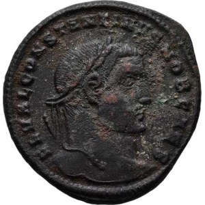 Constantinus I. Veliký - jako césar, 306 - 307, AE Follis, Rv:GENIO.POPVLI.ROMANI., stojící Geniu