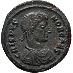 Crispus, 317 - 326, AE3, Rv:DOMINOR.NOSTROR.CAESS.VOT.X., RIC.7.61,
